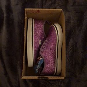 Kids purple glitter vans- toddler 8